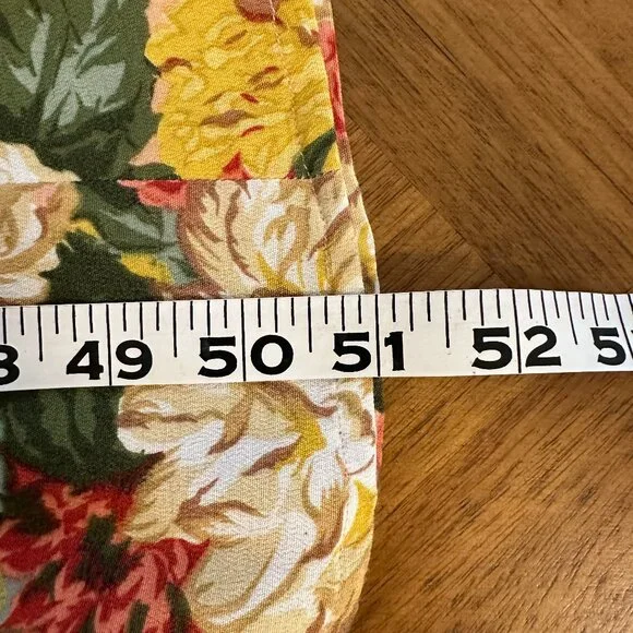 Vintage Ralph Lauren Peach Floral Button Front Maxi Dress 90s Y2K - Picture 7 of 7